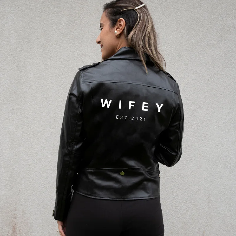 (Faux Leather) Wifey Leather JacketCasual Jackets